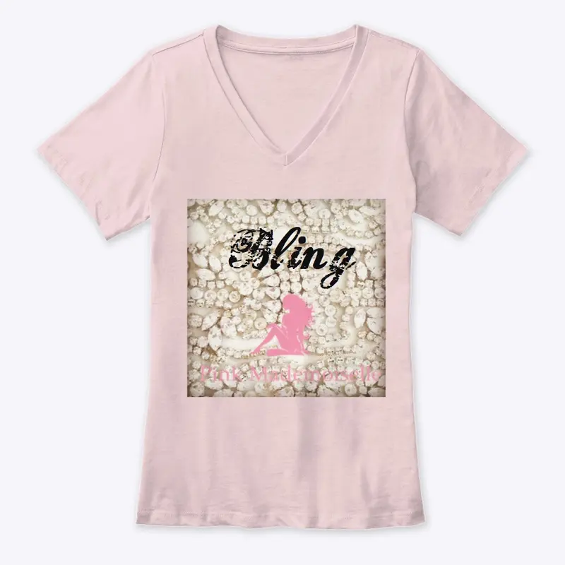 Bling v-neck tee